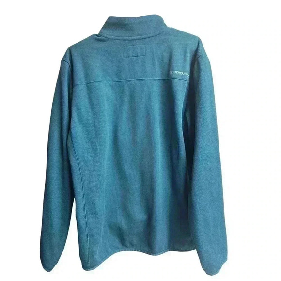 The Southern Shirt Co. Keeler 1/4 Zip Pullover in Indian Teal Size Medium - Picture 5 of 10